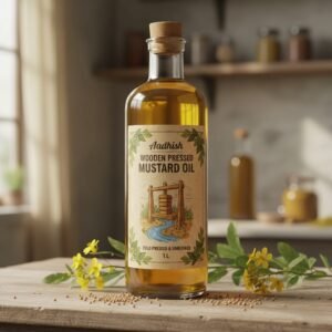 Wood pressed mustard oil